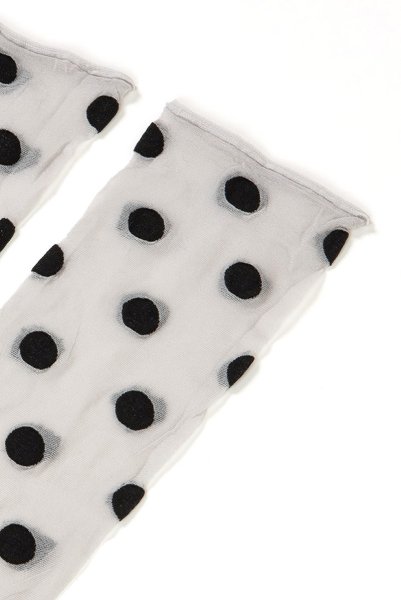 画像7: KYLIE Socks argento  | ショートストッキング・ドット柄・グレー×ブラック | Veneziana ベネチアナ (7)