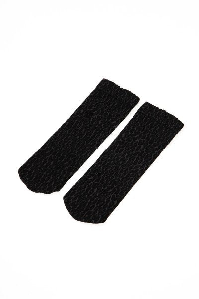 画像7: LEOPARDO Socks grey  | ショートストッキング・レオパード柄・グレー×ブラック | Veneziana ベネチアナ (7)