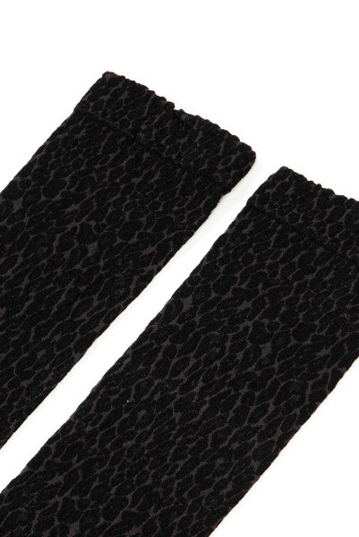 画像8: LEOPARDO Socks grey  | ショートストッキング・レオパード柄・グレー×ブラック | Veneziana ベネチアナ (8)