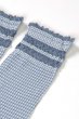 画像6: ショートストッキング（チェック柄・フリル・ブルー×ホワイト）※2足までメール便対象  [LISETTA-Socks-jeans] (6)