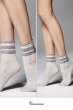 画像2: LISETTA Socks argento  | ショートストッキング・チェック柄・フリル・グレー×ホワイト | Veneziana ベネチアナ (2)