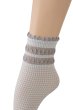 画像3: LISETTA Socks argento  | ショートストッキング・チェック柄・フリル・グレー×ホワイト | Veneziana ベネチアナ (3)