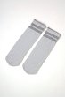 画像6: ショートストッキング（チェック柄・フリル・グレー×ホワイト）※2足までメール便対象【送料無料・即日発送】 [LISETTA-Socks-argento] (6)