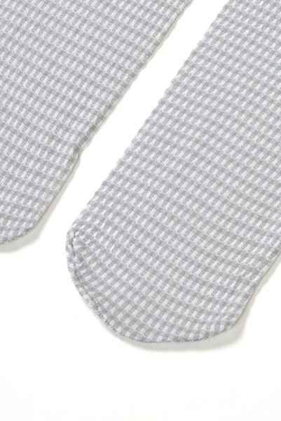 画像8: LISETTA Socks argento  | ショートストッキング・チェック柄・フリル・グレー×ホワイト | Veneziana ベネチアナ (8)