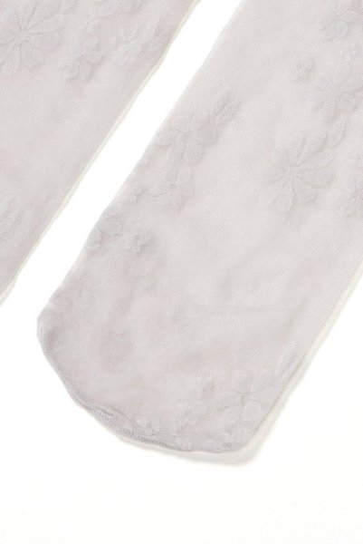 画像8: MAXIMA Socks argento  | ショートストッキング・花柄・グレー | Veneziana ベネチアナ (8)