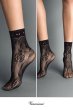 画像2: ショートストッキング（花柄・網・ブラック）※2足までメール便対象  [MILANO-Socks-nero] (2)