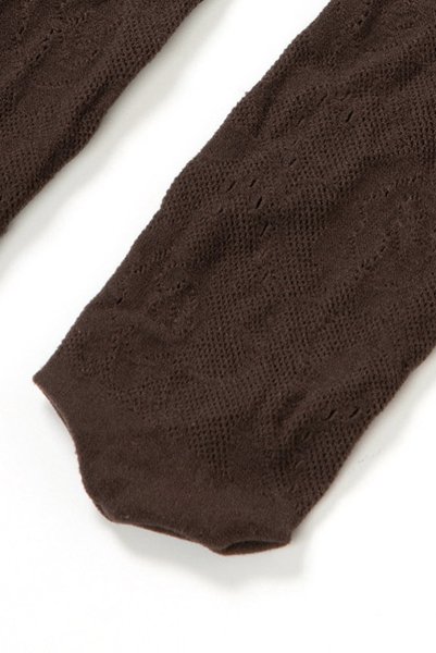 画像8: MILANO Socks cappucino  | ショートストッキング・花柄・網・ブラウン | Veneziana ベネチアナ (8)
