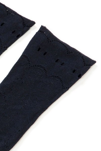 画像7: MILANO Socks marine  | ショートストッキング・花柄・網・ネイビー | Veneziana ベネチアナ (7)