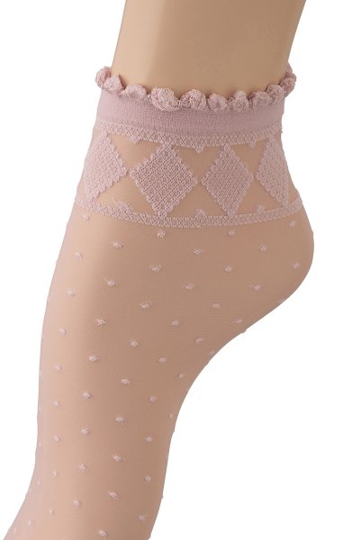画像3: MONICA Socks rosa  | ショートストッキング・花柄・ピンク | Veneziana ベネチアナ (3)