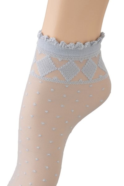 画像3: MONICA Socks blu  | ショートストッキング・花柄・ブルー | Veneziana ベネチアナ (3)