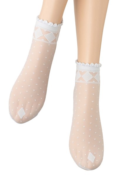 画像4: MONICA Socks azzuro  | ショートストッキング・花柄・ライトブルー | Veneziana ベネチアナ (4)