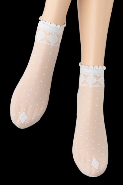 画像5: MONICA Socks azzuro  | ショートストッキング・花柄・ライトブルー | Veneziana ベネチアナ (5)