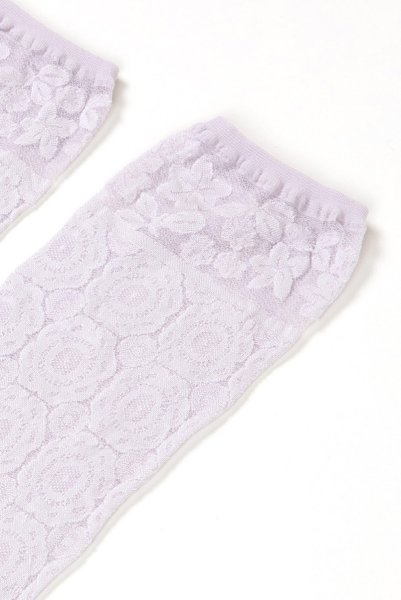 画像7: SALMA Socks lilla  | ショートストッキング・花柄・ラベンダー | Veneziana ベネチアナ (7)
