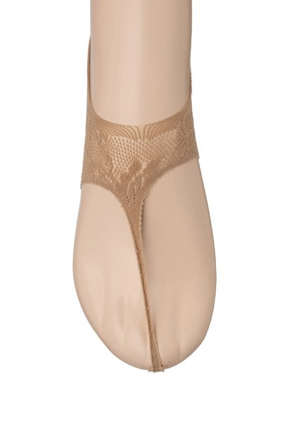画像3: JAPANESSE Foot beige  | フットカバー・レース柄・足袋風・ベージュ | Veneziana ベネチアナ (3)