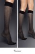 画像2: ハイソックス（ストライプ・ラメ・ダークグレー×シルバー）※2足までメール便対象  [JACKIE-LUREX-High-Socks-grafitto] (2)