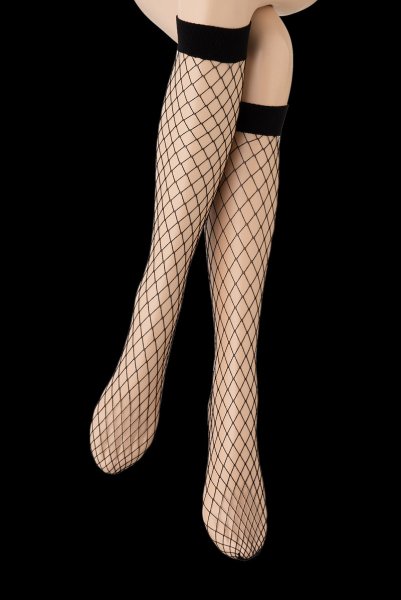 画像5: RETE GRANDI High Socks nero  | ハイソックス・網・ブラック | Veneziana ベネチアナ (5)