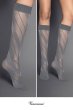 画像2: ハイソックス（ストライプ・グレー×シルバー）※2足までメール便対象  [SPIGA-LUREX-High-Socks-grigio-silver] (2)