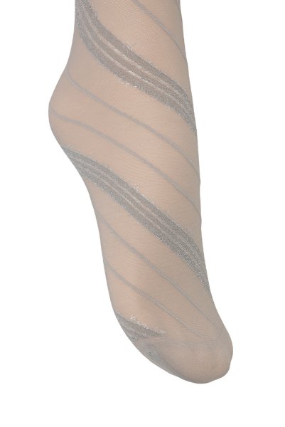 画像3: SPIGA LUREX High grigio silver  | ハイソックス・ストライプ・グレー×シルバー | Veneziana ベネチアナ (3)