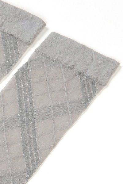 画像7: SPIGA LUREX High grigio silver  | ハイソックス・ストライプ・グレー×シルバー | Veneziana ベネチアナ (7)