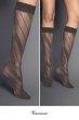 画像2: ハイソックス（ストライプ・ブラウン×ゴールド）※2足までメール便対象  [SPIGA-LUREX-High-Socks-cappucino] (2)