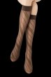 画像5: ハイソックス（ストライプ・ブラウン×ゴールド）※2足までメール便対象  [SPIGA-LUREX-High-Socks-cappucino] (5)