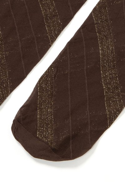 画像8: SPIGA LUREX High cappucino  | ハイソックス・ストライプ・ブラウン×ゴールド | Veneziana ベネチアナ (8)