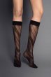 画像1: ハイソックス（ストライプ・ブラック×ゴールド）※2足までメール便対象  [SPIGA-LUREX-High-Socks-nero-oro] (1)