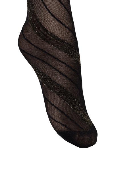 画像3: SPIGA LUREX High nero oro  | ハイソックス・ストライプ・ブラック×ゴールド | Veneziana ベネチアナ (3)