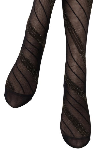 画像4: SPIGA LUREX High nero oro  | ハイソックス・ストライプ・ブラック×ゴールド | Veneziana ベネチアナ (4)