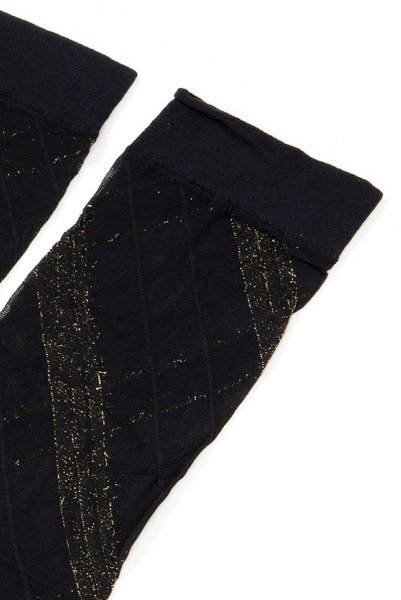 画像7: SPIGA LUREX High nero oro  | ハイソックス・ストライプ・ブラック×ゴールド | Veneziana ベネチアナ (7)