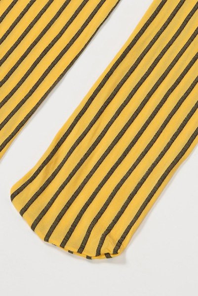 画像9: YVONNE High Socks limone nero  | ハイソックス・花柄・ストライプ・イエロー×ブラック | Veneziana ベネチアナ (9)