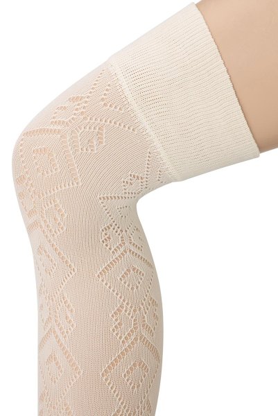画像5: ANGELICA panna  | ニーハイソックス・ダイヤ柄・オフホワイト・クリーム | Veneziana ベネチアナ (5)
