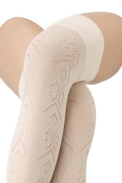 画像7: ANGELICA panna  | ニーハイソックス・ダイヤ柄・オフホワイト・クリーム | Veneziana ベネチアナ (7)