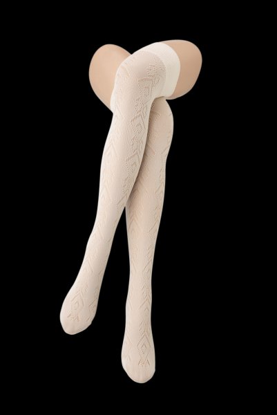 画像9: ANGELICA panna  | ニーハイソックス・ダイヤ柄・オフホワイト・クリーム | Veneziana ベネチアナ (9)