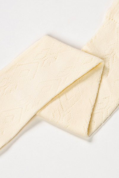 画像12: ANGELICA panna  | ニーハイソックス・ダイヤ柄・オフホワイト・クリーム | Veneziana ベネチアナ (12)