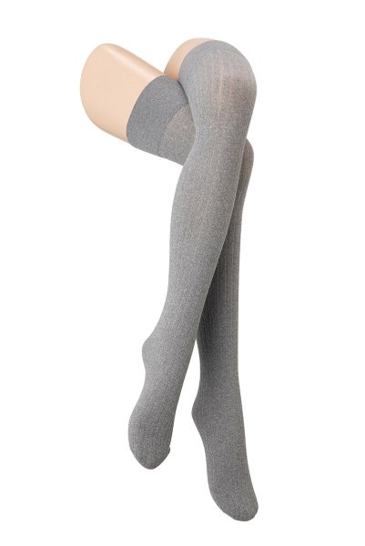 画像6: BRIDGET Zak melange  | ニーハイソックス・ストライプ・グレー | Veneziana ベネチアナ (6)