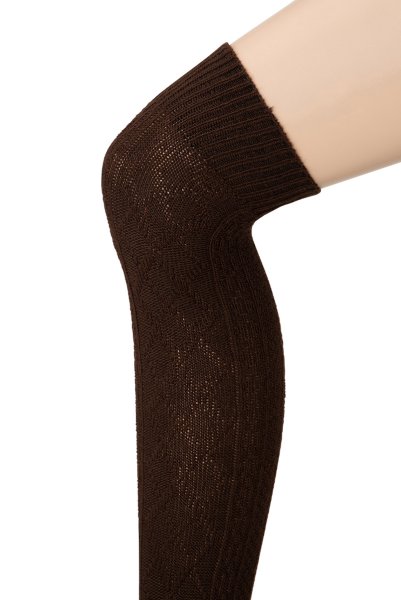 画像3: CORTINA ACRYLICO Zak cappucino  | ニーハイソックス・アーガイル柄・ブラウン | Veneziana ベネチアナ (3)