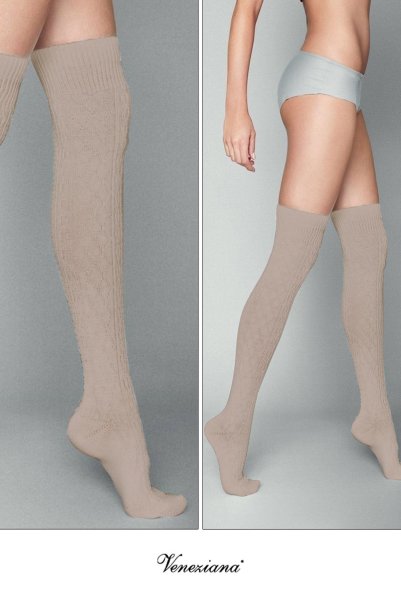 画像2: CORTINA ACRYLICO Zak corda  | ニーハイソックス・アーガイル柄・ベージュ | Veneziana ベネチアナ (2)