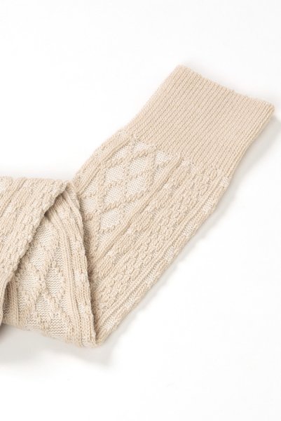 画像8: CORTINA ACRYLICO Zak corda  | ニーハイソックス・アーガイル柄・ベージュ | Veneziana ベネチアナ (8)