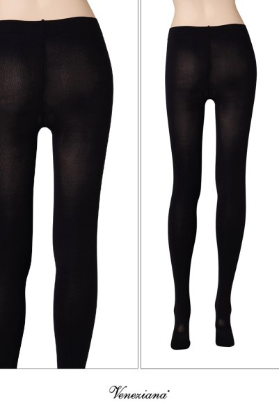 画像2: ENERGY 70 nero  | 着圧タイツ 70デニール・無地・むくみ防止・ブラック | Veneziana ベネチアナ (2)