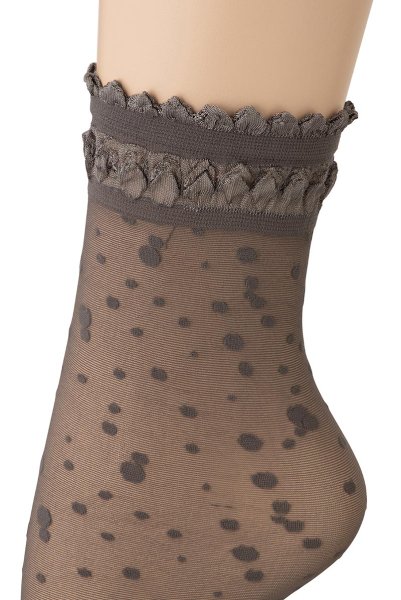 画像5: ELVIRA grafitto  | ショートストッキング・ドット柄・グレー | Veneziana ベネチアナ (5)