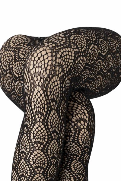 画像4: CARINO nero  | 網タイツ・ジオメトリック柄・ブラック| Veneziana ベネチアナ (4)