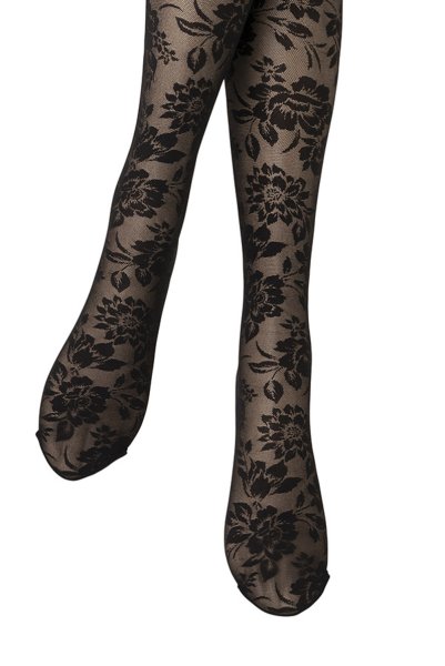 画像4: ROXANE nero  | 柄タイツ 20デニール・花柄・ブラック | Veneziana ベネチアナ (4)