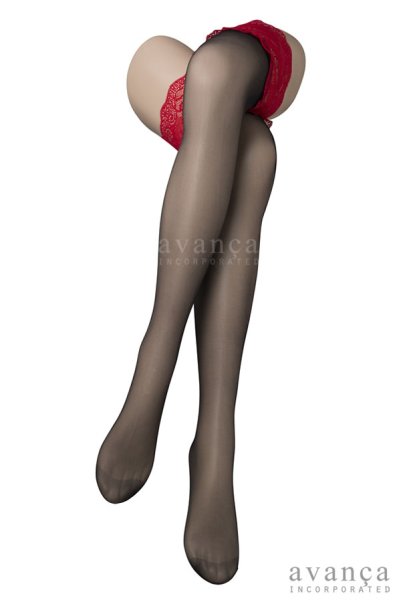 画像3: CALZE ESMERALDA nero rosso  | ガーターストッキング 15デニール ・ストッパーなし | Veneziana ベネチアナ (3)