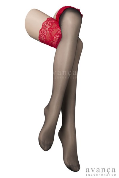 画像4: CALZE ESMERALDA nero rosso  | ガーターストッキング 15デニール ・ストッパーなし | Veneziana ベネチアナ (4)