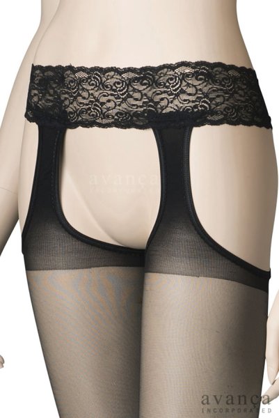 画像4: SEXY STRIP  | サスペンダーストッキング 20デニール ・黒 | Veneziana ベネチアナ (4)