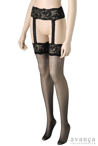 画像2: STRIPPANTE SENSUAL nero  | サスペンダーストッキング 15デニール ・黒 | Veneziana ベネチアナ (2)