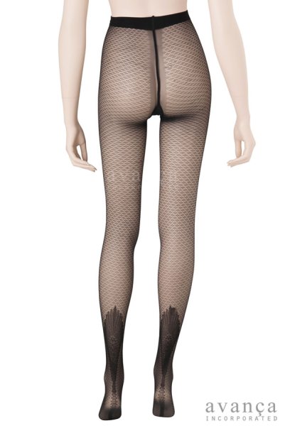 画像7: CORINA  | 柄ストッキング 20デニール・ダイヤ柄・ブラック | Veneziana ベネチアナ (7)