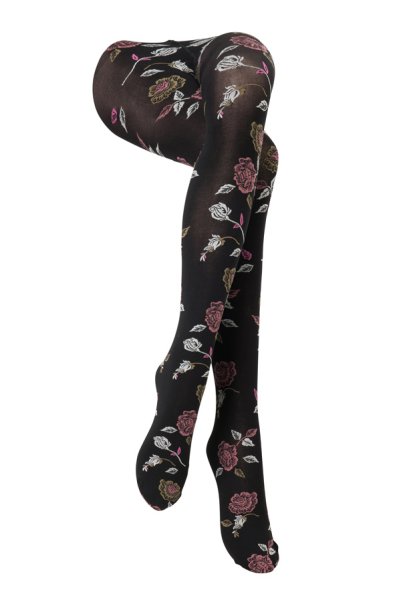 画像4: ROSA 60 nero  | 柄タイツ 60デニール・バラ柄・ブラック | Veneziana ベネチアナ (4)