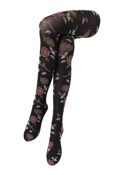 画像5: ROSA 60 nero  | 柄タイツ 60デニール・バラ柄・ブラック | Veneziana ベネチアナ (5)